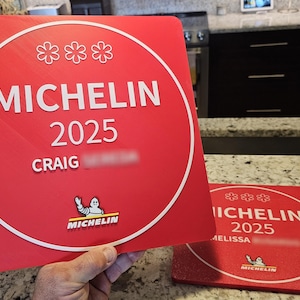 Custom 2-Sided Michelin Star Wall Plaque, Gift For Chef, Cook, Restaurant or MOM (DAD too!)! image 9