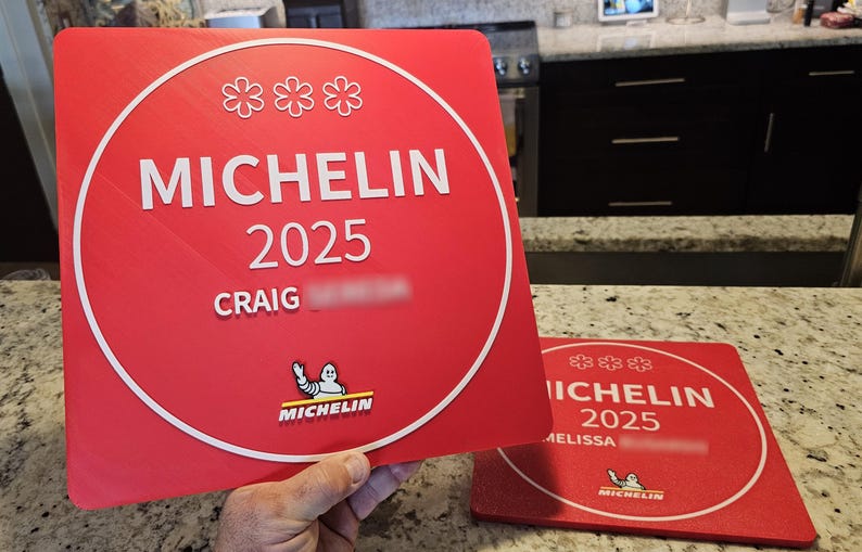 Custom 2-Sided Michelin Star Wall Plaque, Gift For Chef, Cook, Restaurant or MOM (DAD too!)! image 9