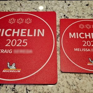 Custom 2-Sided Michelin Star Wall Plaque, Gift For Chef, Cook, Restaurant or MOM (DAD too!)! image 4
