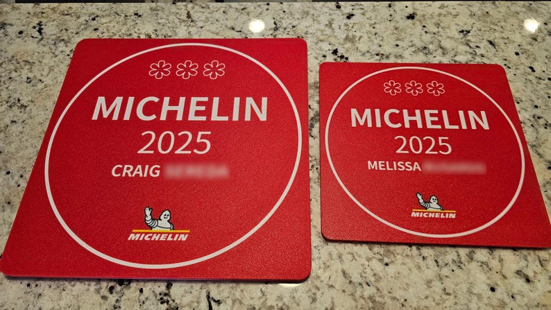 Custom 2-Sided Michelin Star Wall Plaque, Gift For Chef, Cook, Restaurant or MOM (DAD too!)! image 4