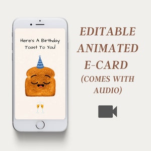Editable Birthday Animated eCard | Birthday Electronic Card | Mobile Birthday Card | Animated Video Card | Birthday eCard | Birthday Toast