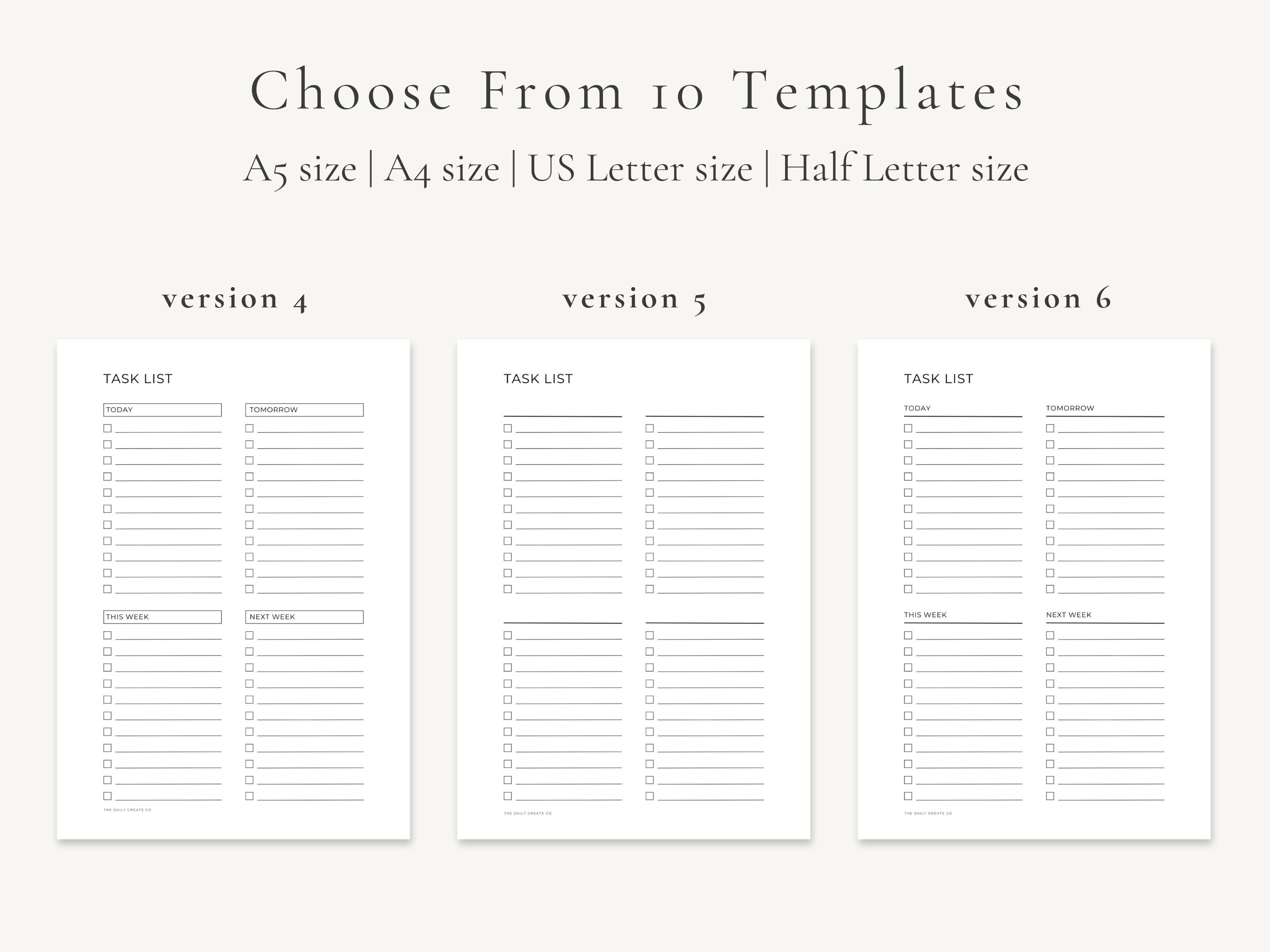 Task List Template Task List Planner Printable Task List To-do List ...