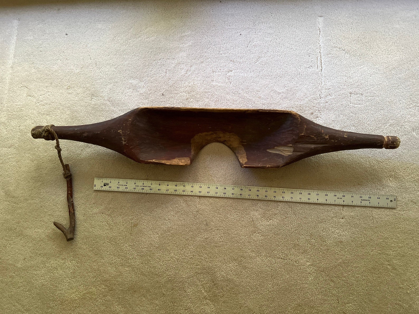 Antique Shoulder Yoke. Handhewn Wood Yoke With Rope Attached Etsy