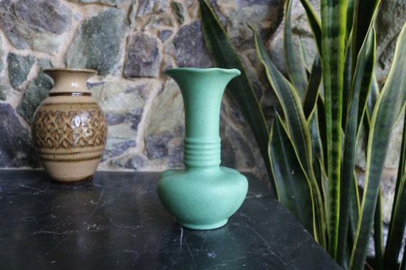 Rumrill Matte Green Vase 370 Mission Style 1933 Etsy