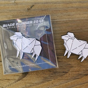 Origami Sheep Blade Runner 2049 Inspired Soft Enamel Lapel Pin Retro 1980s image 5