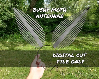 Bushy Moth Antennae SVG Digital Cricut Cut File for Headpieces, Costumes, Cosplay, etc