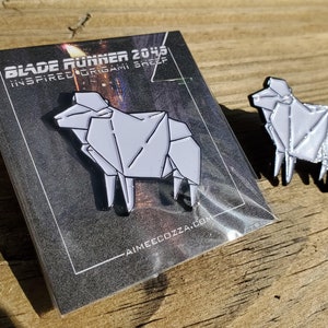 Origami Sheep Blade Runner 2049 Inspired Soft Enamel Lapel Pin Retro 1980s image 6