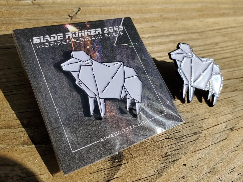 Origami Sheep Blade Runner 2049 Inspired Soft Enamel Lapel Pin Retro 1980s image 6