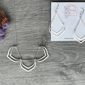 Silver Double Lotus Earrings Handmade with Nickel-Free Sterling Silver for Sensitive Ears as Gift to Wife, Friend, or Mother image 7