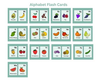 Printable Alphabet Flash Cards for Preschoolers | ABC Digital Download | Educational Learning Cards for Kids | Homeschool & Classroom Decor