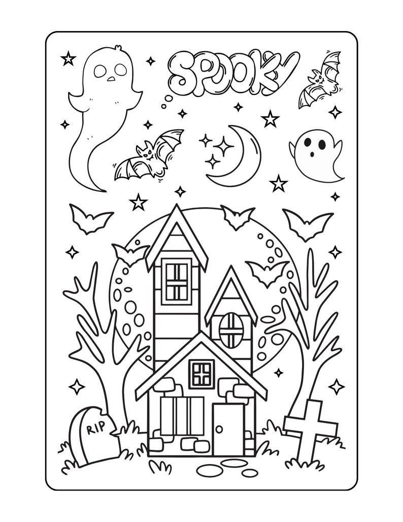 Halloween Digital Download Activity Booklet, Fun Coloring Pages ...