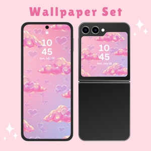 Aesthetic Samsung Wallpaper | Dreamy Pastel Pink Sky Wallpaper | Cute Phone Wallpaper | Samsung Galaxy Z Flip 5/6