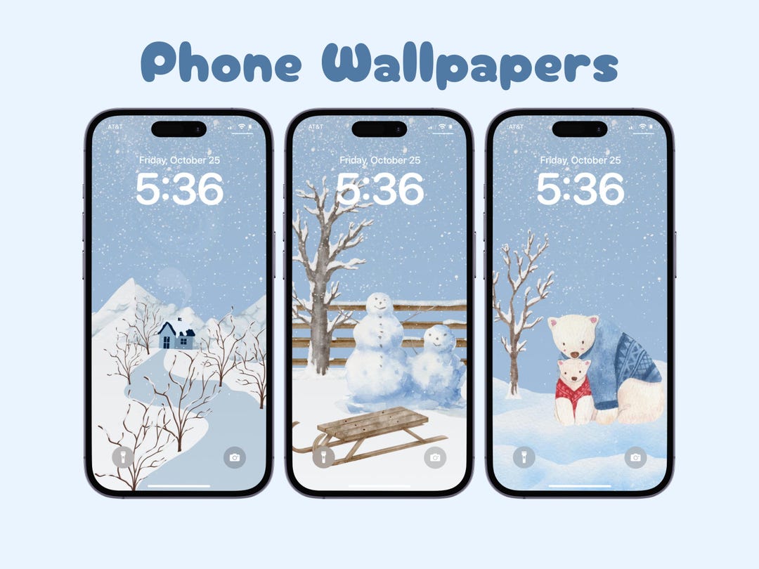 Snowy Winter Phone Wallpapers Cute Cozy iPhone Wallpaper Pack Winter