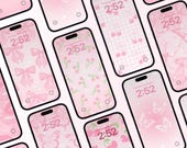 Coquette Aesthetic Phone Wallpaper Pack | 10 Cute Soft Pink Wallpapers | Girly Phone Backgrounds | iPhone/Android Digital Wallpaper Download