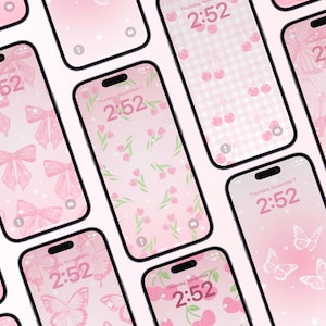 Coquette Aesthetic Phone Wallpaper Pack | 10 Cute Soft Pink Wallpapers | Girly Phone Backgrounds | iPhone/Android Digital Wallpaper Download
