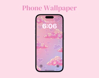 Aesthetic Phone Wallpaper | Pastel Pink Sky iPhone Wallpaper | Cute Android Wallpaper | Dreamy Smartphone Wallpaper