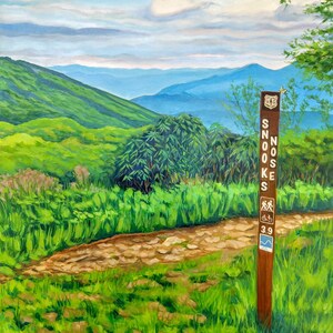 Snooks Nose Trailhead, original oil painting