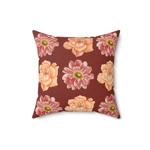 Shades of Autumn Floral Throw Pillow - Cozy Home Décor, Perfect Gift for Autumn,  Part of the Autumn in New England Collection