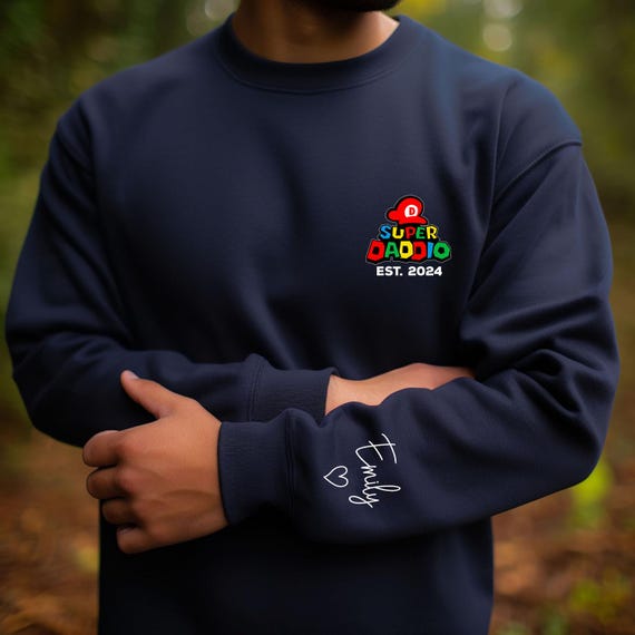 SWEATSHIRT (2426-chest Logo) Father's Day Custom Dad Year With