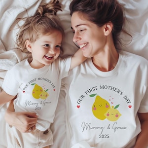 T-SHIRT (767) Personalized My Our 1st First Happy Mother&#39;s Day Baby Grow  Sleepsuit Mummy Mum Mom Mommy Newburn Boys Girl Baby suit Bodysuit