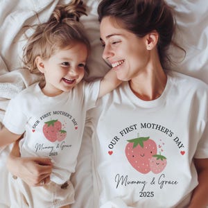 T-SHIRT (772) Personalized My Our 1st First Happy Mother&#39;s Day Baby Grow  Sleepsuit Mummy Mum Mom Mommy Newburn Boys Girl Baby suit Bodysuit
