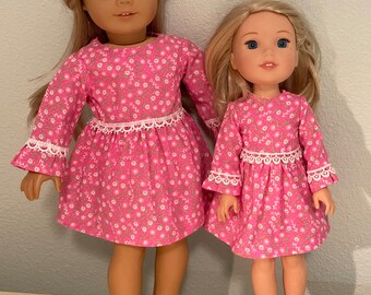 Matching Dresses - for 18 inch & 14 inch dolls