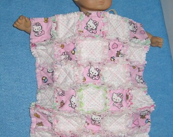 Doll Quilt/Bedding - Great for 12 to 18 inch girl Dolls - American made