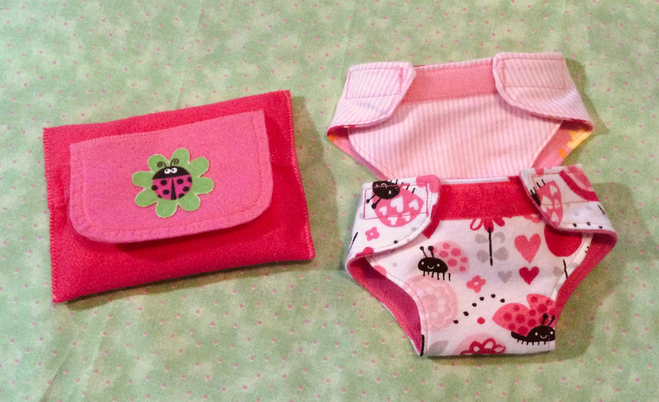 Doll Diapers set of 2 and Pretend Wipes Great for Baby Dolls Etsy