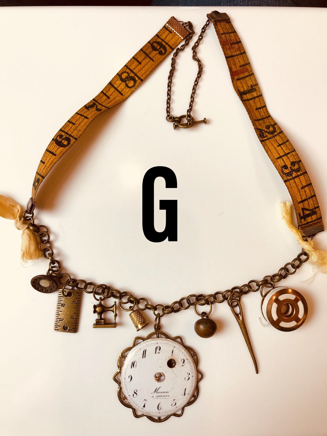 Vintage Clock Face Necklace Etsy