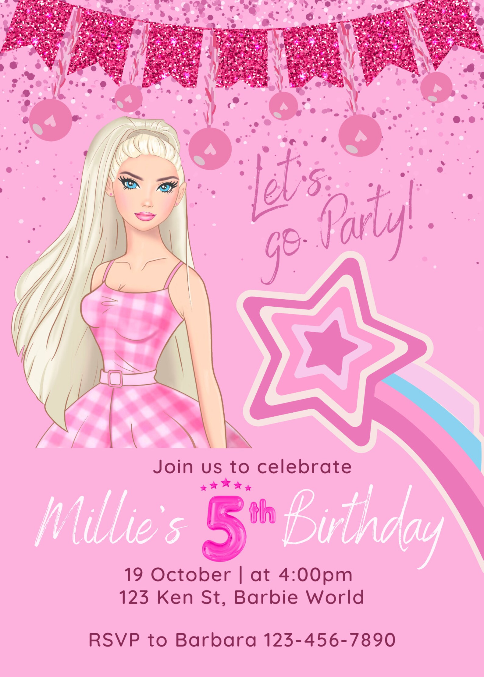 Barbie Party Printable and Downloadable Barbie Birthday Party ...