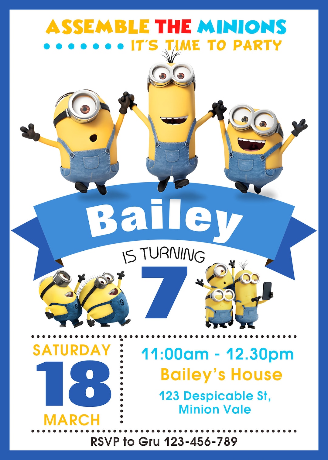 minion-invitation-printable-and-downloadable-minions-birthday-party-invitation-blue-yellow-boys-girls-etsy