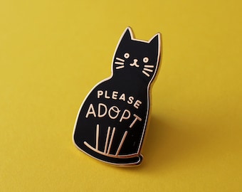 Adopt a Cat Enamel Pin
