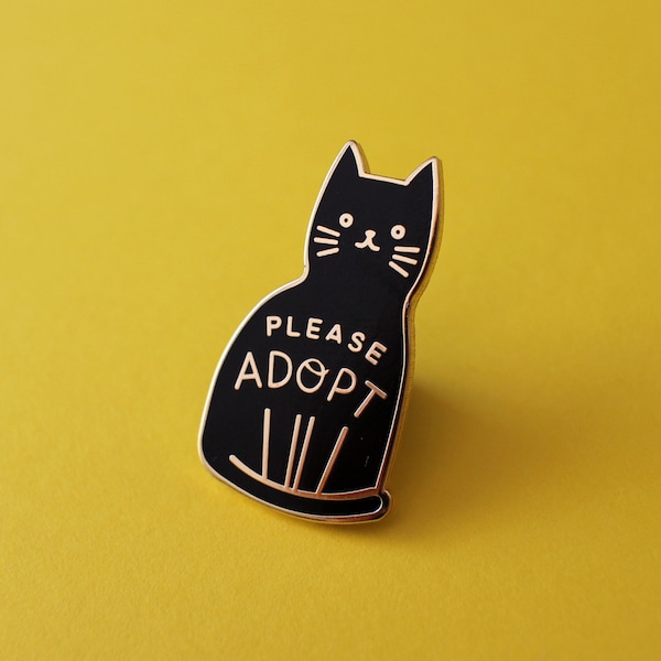 Adopt a Cat Enamel Pin