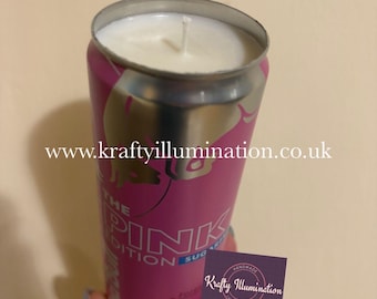 Vela inspirada en lata de bebida energética / Lata de bebida energética reciclada / Regalo único / Regalo novedoso / Regalo de Navidad / Vela perfumada / Regalo de cumpleaños