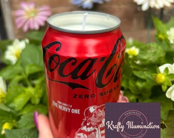 Coca-Cola Zero Inspired Candle | Upcycled Coca-Cola Can | Unique Gift | Novelty Gift | Christmas Gift | Scented Candle | Gift Birthday |