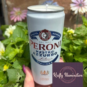Peroni Inspired Candle | Upcycled Peroni Can | Unique Gift | Novelty Gift | Christmas Gift | Scented Candle | Gift Birthday | Man Cave Decor