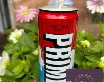 Candela Pop Ice Pop ispirata a Prime / Lattina Prime Ice Pop riciclata / Regalo unico / Regalo novità / Regalo di Natale / Candela profumata / Regalo Compleanno