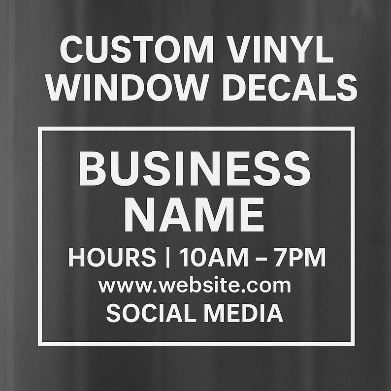 Custom Business Window Decal – Personalized Storefront Logo Vinyl ...
