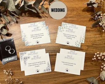 4 Designs | Wedding Photo Challenge | 80 Cards PDF Download | Includes Instructions & Blank Template | I Spy Wedding Game | Capture the Love