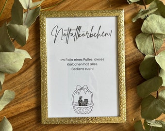 Emergency basket wedding | Sign PDF Download | Drugstore kit