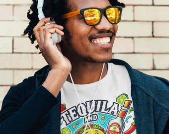 TACOS and TEQUILA Cinco De Mayo SHIRT, Funny Graphic Tacos Party Night & Fiesta Vibes Margarita Tee