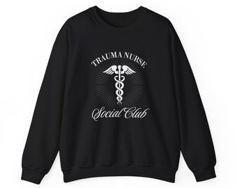 Cozy Comfort Meets Trendy Style Traumal Nurse Social Club Crewneck Sweatshirt