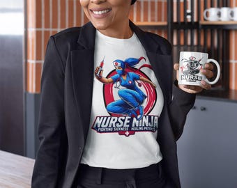 Unisex NURSE NINJA Soft Style Tee SHIRT – Soft Cotton Health Hero Crewneck Shirt For Healthcare Heroes
