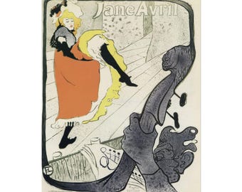 Jane Avril Snake Dress by Toulouse Lautrec French Theater Dancer