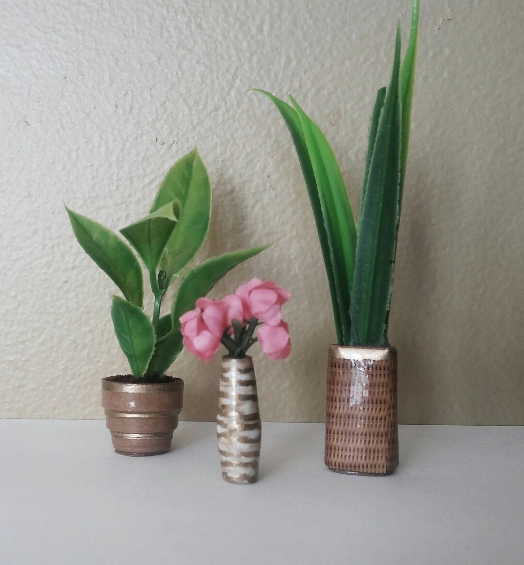Miniature Dollhouse Plants Dollhouse Flowers Miniature Etsy