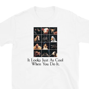 Funny Anti-Smoking Animal Shirt – It Looks Just As Cool When You Do It – Vintage Farm Animal Meme Tee, Dark Humor T-Shirt