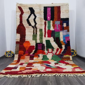 Custom Moroccan Rug, Berber Rug, Moroccan Rug, Living Room Rug,Wonderful multi-colored rug,beni ourain rug,,Artistic Moroccan Rug, rug