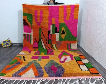 Custom Morrocan Rug, Beni Ourain Rug, Handmade Rug, Moroccan Area Rug, Moroccan Berber Rug, Moroccan Rug, Moroccan Rug 8x10 ,Beni Ourain Rug