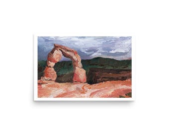 Delicate Arch Oil Painting Print: Arches National Park, Utah