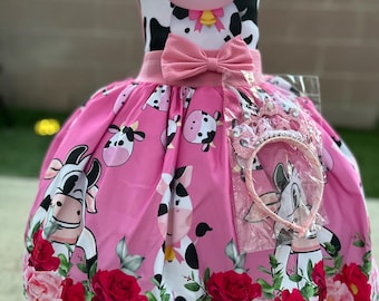 Cow Girl Dress/ Farm Dress